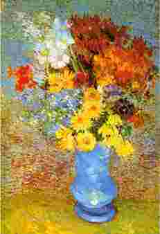 Vase of Daisies, Marguerites and Anemones